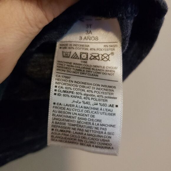 OLD NAVY BLUE HENLEY TEE ANCHOR PRINT 3T - Picture 3 of 5